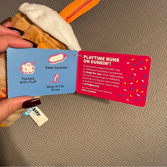 BARK Dunkin’ Donuts Iconic Iced Coffee Dog Toy - Picture 5 of 6